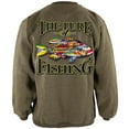 thumbnail image 1 of The Lures Of FIshing Henley Mens Pullover Sweatshirt Green X-LG, 1 of 1