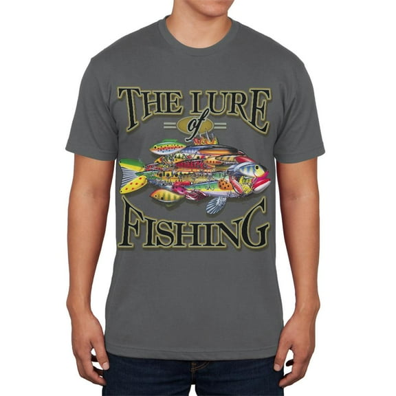 The Lures of Fishing Mens Soft T Shirt Grey SM