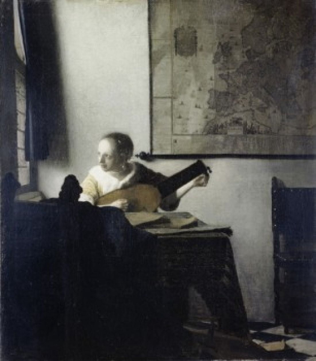 The Lute Player Jan Vermeer (1632-1675 Dutch) Oil on canvas Metropolitan Museum of Art New York USA Canvas Art - Jan Vermeer (18 x 24)