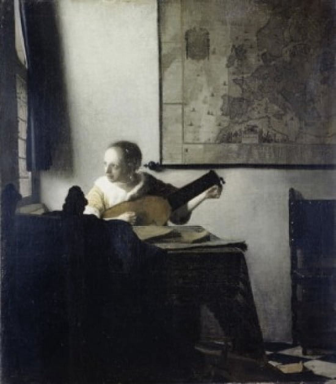 The Lute Player Jan Vermeer (1632-1675 Dutch) Oil on canvas Metropolitan Museum of Art New York USA Canvas Art - Jan Vermeer (24 x 36)