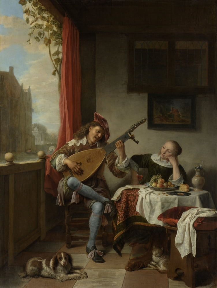 The Lutenist Canvas Art - (18 x 24)