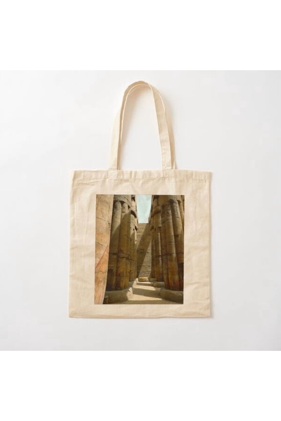 The Luxor Temple Canvas Tote Bags, Reusable Shopping Bag