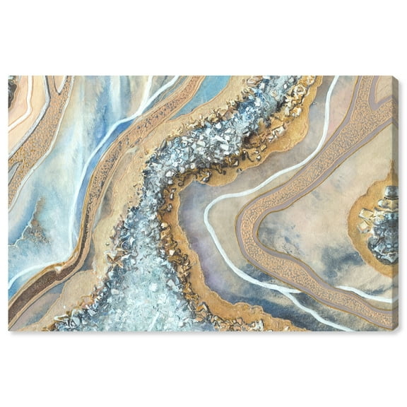 The Luxurious Geode Mineral, Agate & Geode Wall Art Canvas Wall Art by Art Remedy, Gallery Wrapped, 54" x 36"