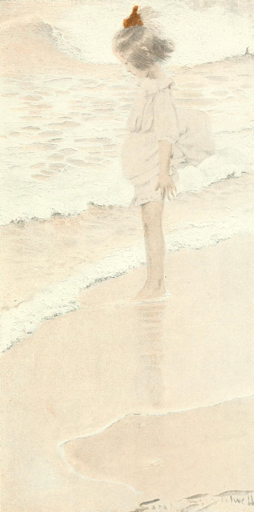 The Luxury of Children 1904 Paddling Canvas Art - Sarah S Stilwell (18 x 24)