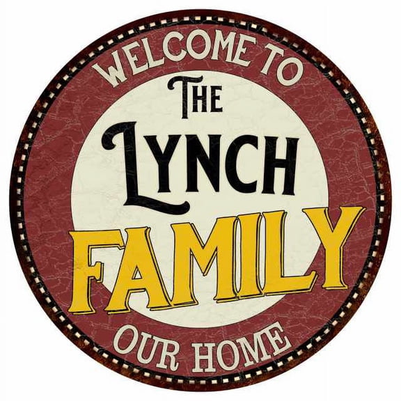 The Lynch Family 12" Round Metal Sign Kitchen Game Room Dcor 200120038238