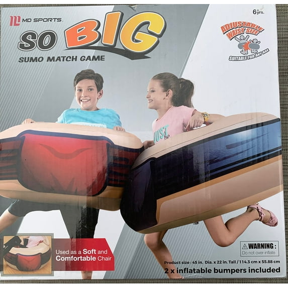 The MD Sport Lawn Games Sustainable Sumo Match Game, 2 Bumpers