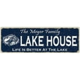 thumbnail image 1 of The MEYER Family Lake House Sign 6x18 Metal Fishing Cabin Decor 106180101163, 1 of 1