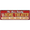 thumbnail image 1 of The MOSS Family Home Theater Sign Gift 6x18 Metal Movies Decor 206180100389, 1 of 1