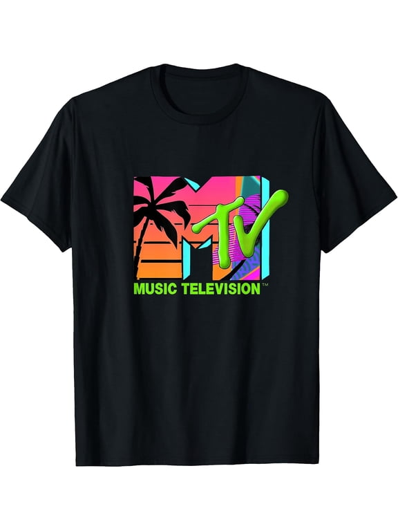The MTV Logo with Retro Palms in Paradise T-Shirt