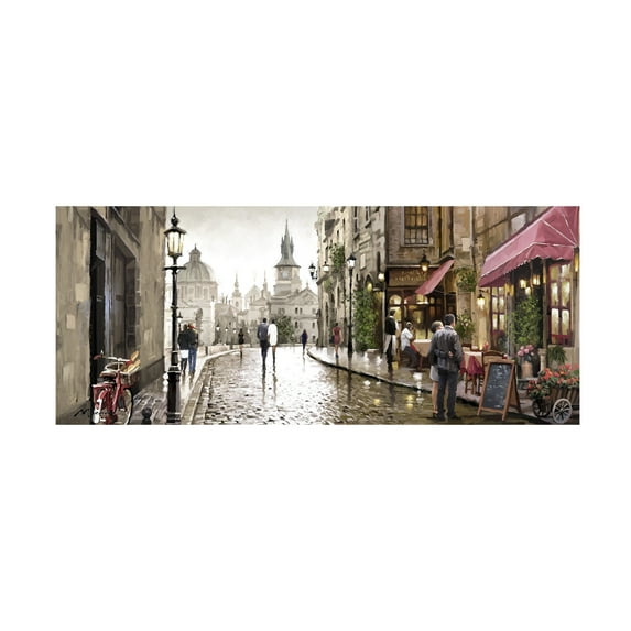 Trademark Fine Art The Macneil Studio Cafe Milano Canvas Wall Art - 14x32
