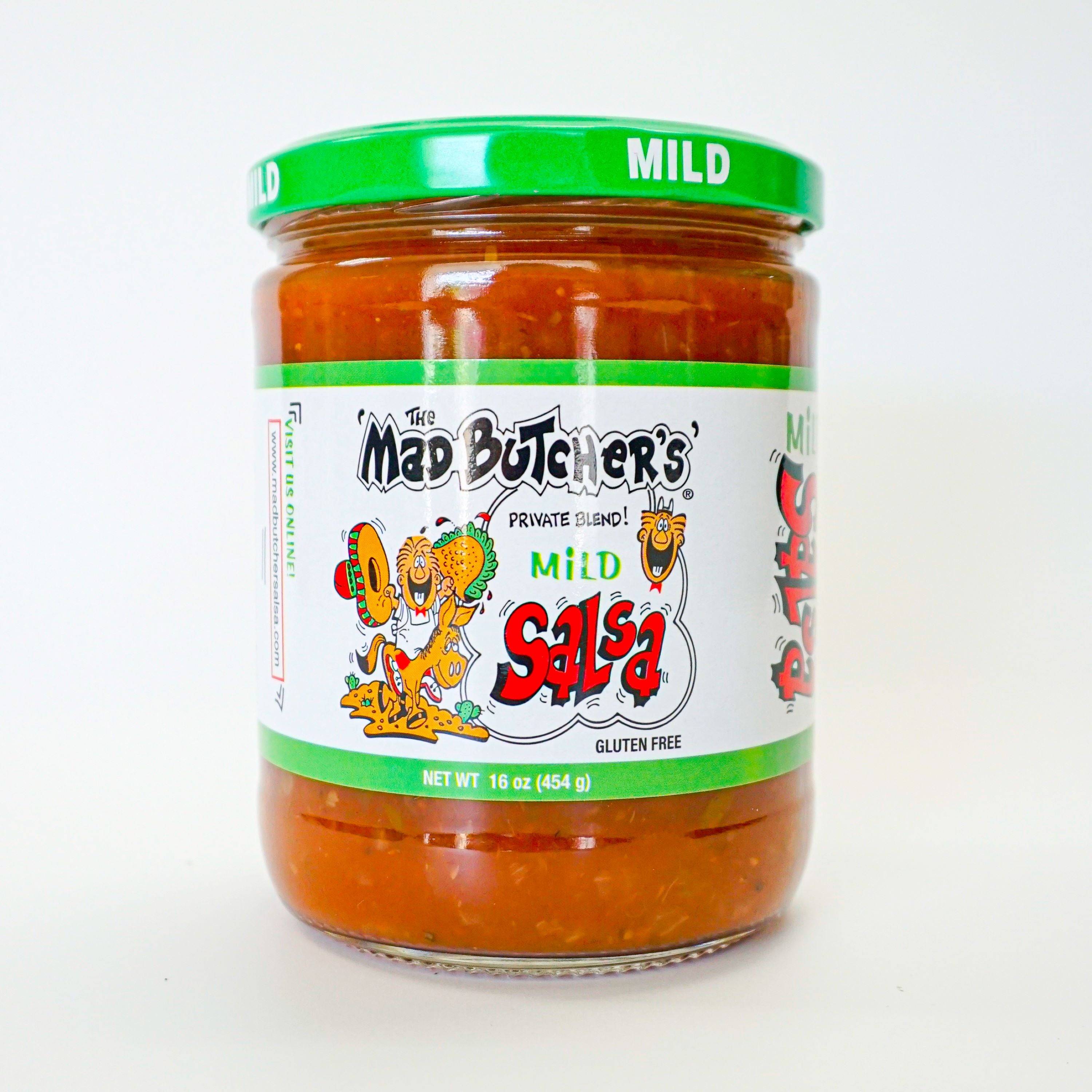 The Mad Butcher's Private Blend Mild Salsa, Gluten Free, Shelf-Stable, 16 oz Jar