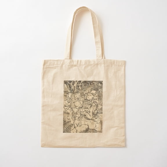 The Mad Hatter'S Tea Party Cotton Tote Bag Canvas Tote Bag, Family Gift For Mother, Her