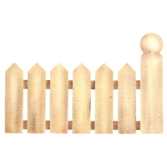 The Mad Stencilist Picket Garden Border Wall Stencil TMS712 by Designer Stencils