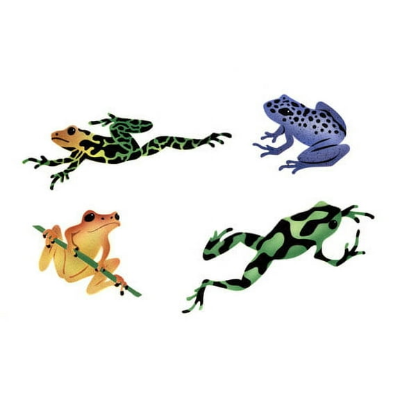 The Mad Stencilist Rainforest Frogs Wall Stencil; TMS308