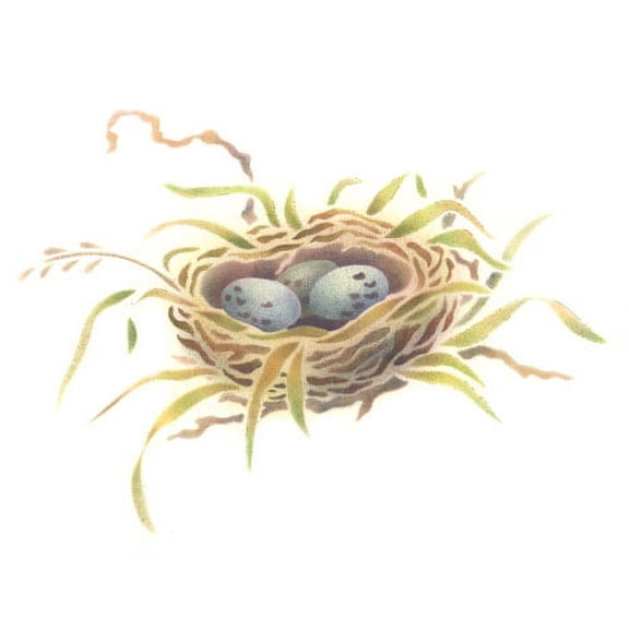 The Mad Stencilist Speckled Egg Nest Wall Stencil; TMS727