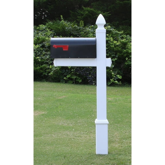 The Madden Vinyl / PVC Mailbox Post (Includes Mailbox)