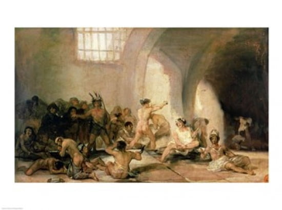 The Madhouse 1812-15 Canvas Art - Francisco De Goya (24 x 18)