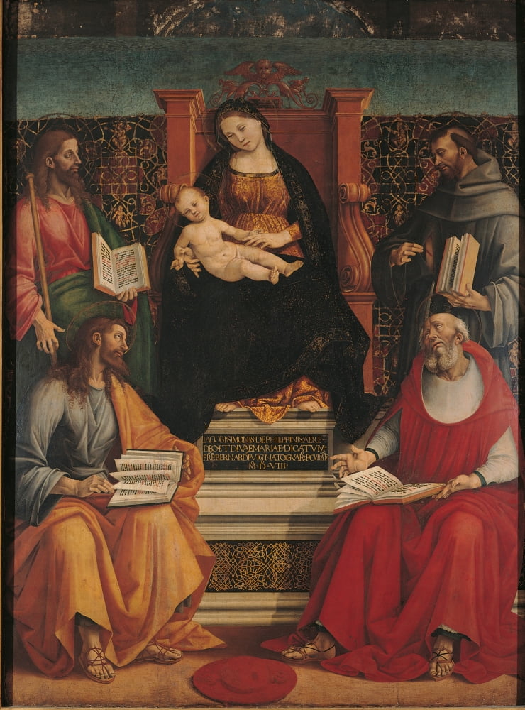 The Madonna Enthroned With Child And Saints (St James The Greater Canvas Art - (18 x 24)