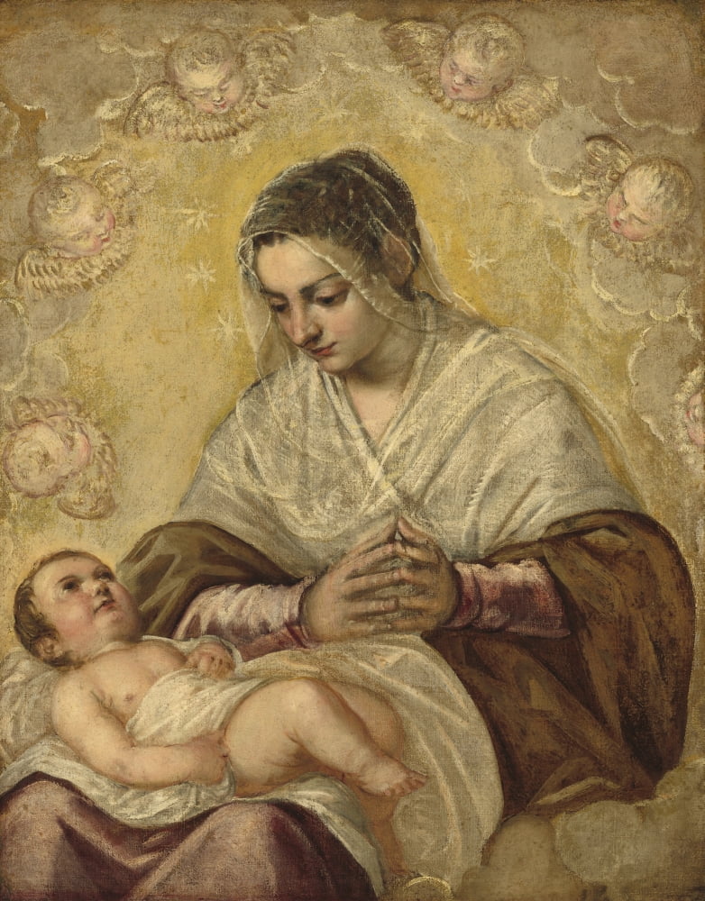 The Madonna Of The Stars Canvas Art - (18 x 24)