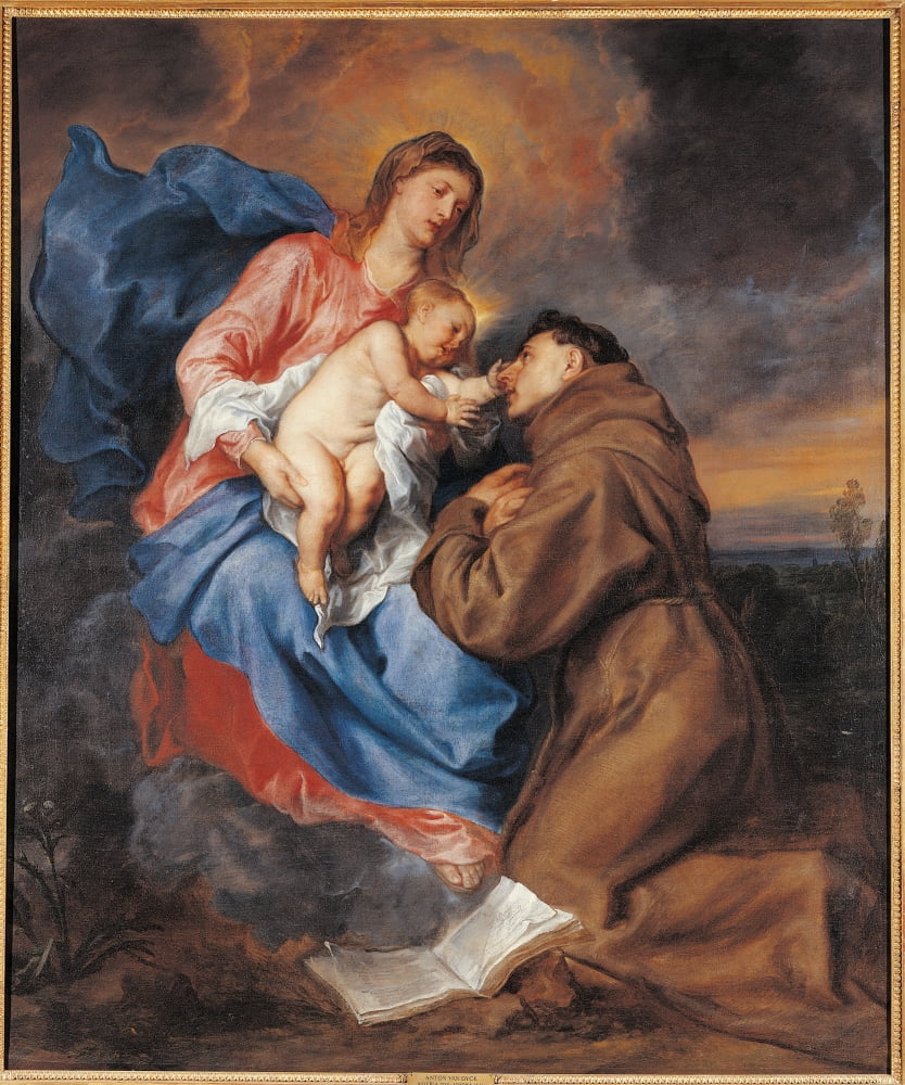 The Madonna With Child And St Anthony Of Padua Canvas Art - (24 x 36)