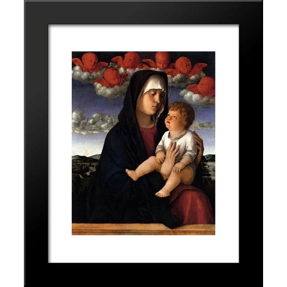 The Madonna of the Red Cherubs 20x24 Framed Art Print by Bellini, Giovanni