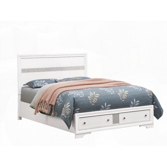 The Madrid G02390B-KB King Bed, 50"H X 79"W X 84"D, 2 Drawer Storage Bed
