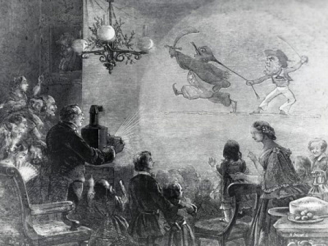 The Magic Lantern An Early Slide Projector 19th Century Artist Unknown Canvas Art - (18 x 24)