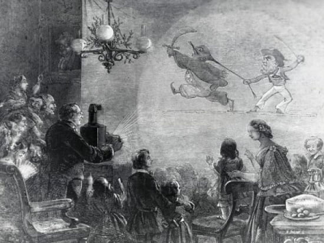 The Magic Lantern An Early Slide Projector 19th Century Artist Unknown Canvas Art - (24 x 36)