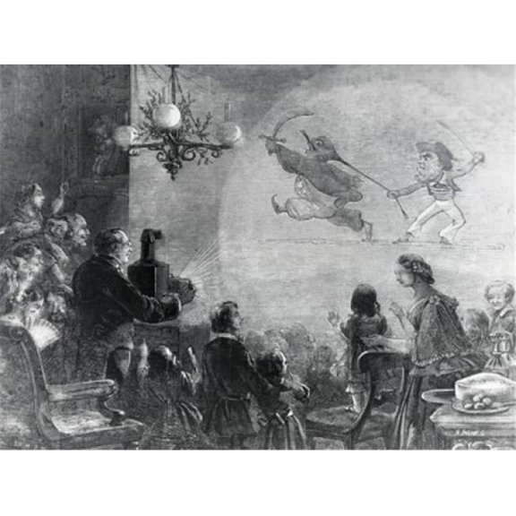 The Magic Lantern an Early Slide Projector 19th Century Artist Unknown Poster Print - 18 x 24 in.