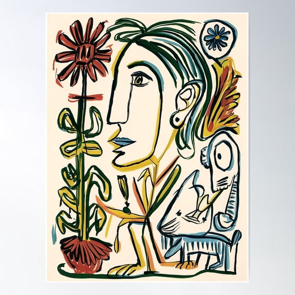 ?✨ The Magic Of Modern Art: Discover Picasso’S Colorful World! ??️ Poster Wall Art, Modern Wall Decor For Living Room Bedroom, 8x12 UNFRAMED