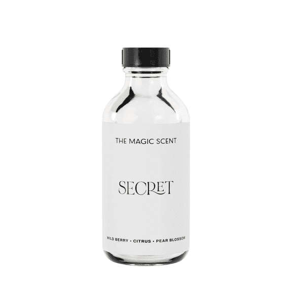 The Magic Scent Secret Diffuser Oil – Luxury Floral Fragrance Oil for Cold Air, HVAC & Ultrasonic Diffusers, Jasmine, Rose & White Musk Scent, 120ml
