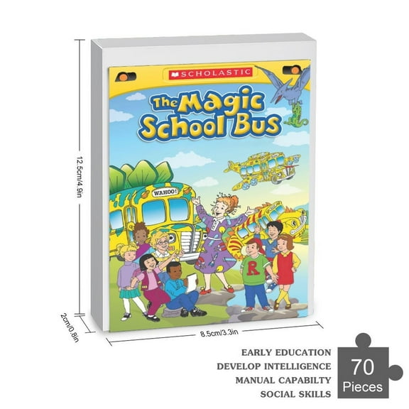 The Magic School Bus Wooden Jigsaw Puzzle 35 70 120 200 300 Piece Birthay Gift Family Game
