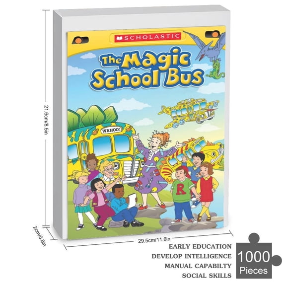 The Magic School Bus Wooden Jigsaw Puzzle 35 70 120 200 300 Piece Birthay Gift Family Game