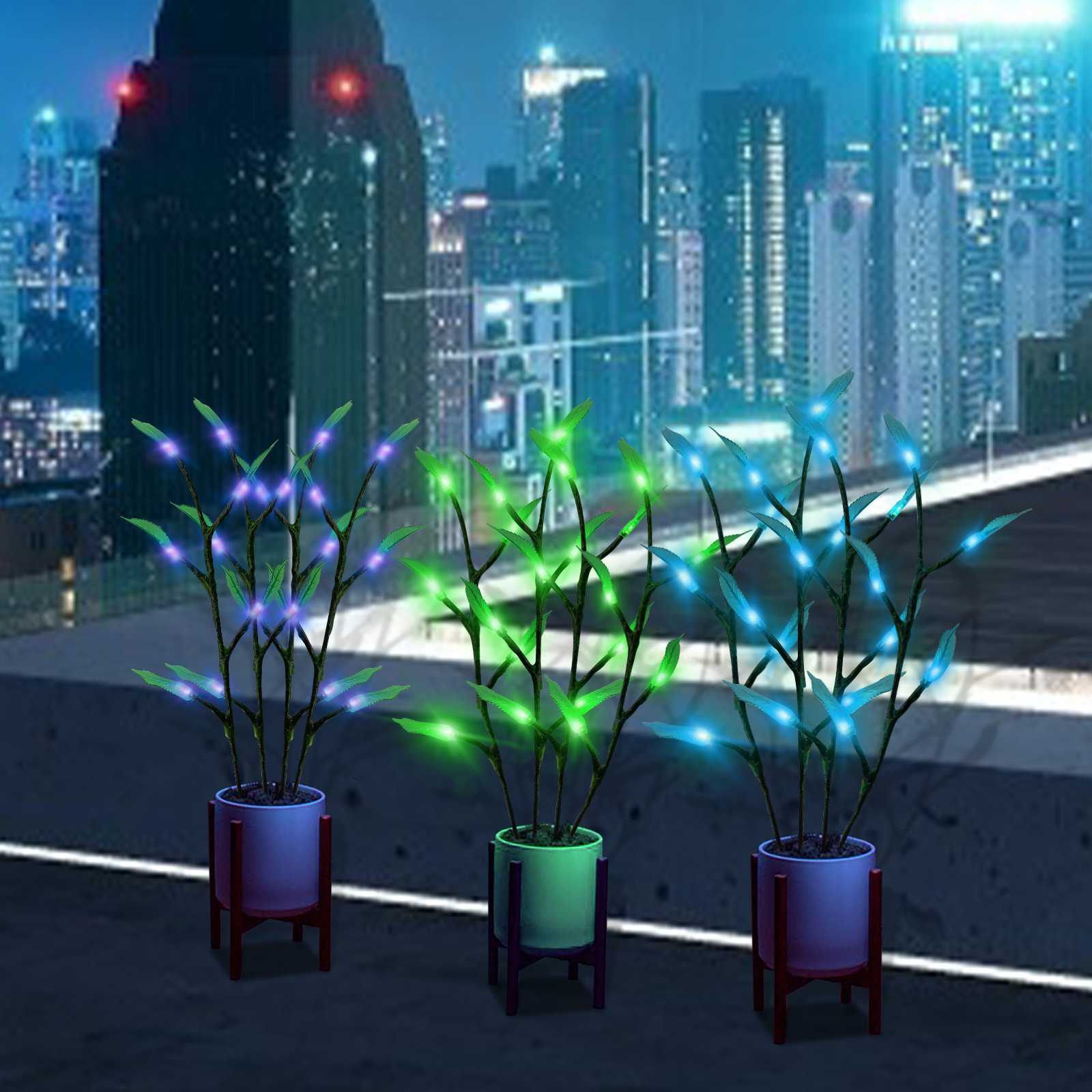 The Magical Led Houseplant Artificial Plants For Home Decor Indoor Decorative