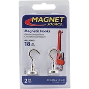 2-pack Master Magnetics Magnet Hook - Magnetic Mount, Smooth Finish - 2 Pack, 0.63 In, 18 Lb — Residential Use, Standard Application