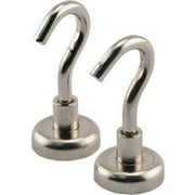 2-pack Master Magnetics Magnet Hook - Magnetic Mount, Smooth Finish - 2 Pack, 0.63 In, 18 Lb   Residential Use, Standard Application