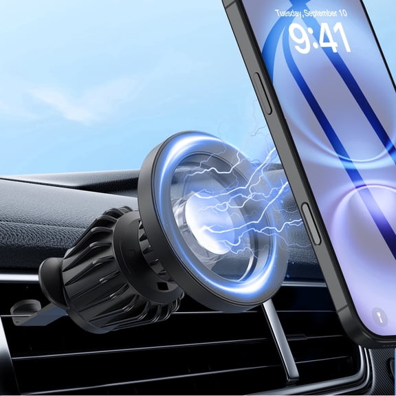 Magnetic Car Phone Holder for Air Vent, N55 Strong Magnets Car Mount, 360 Rotation Phone Holder for Car, Compatible with iPhone 17-12 Pro Max & Android