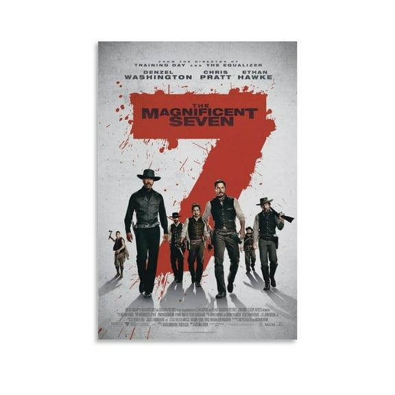 The Magnificent Seven Classic Movie Poster Art Poster Canvas Painting Decor Wall Print Photo Gifts Home Modern Decorative Posters 16x24inch(40x60cm)