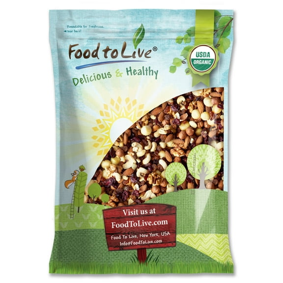 The Magnificent Seven Mix of Raw Organic Nuts and Berries, 4 Pounds Non-GMO, Raw, Vegan, Kosher by Food to Live