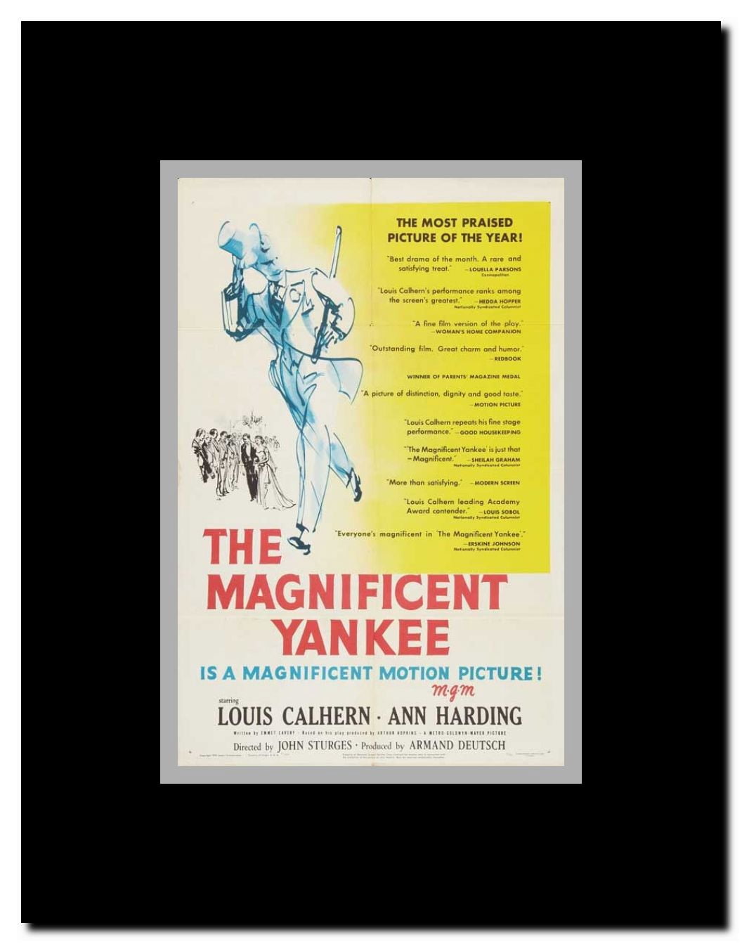 The Magnificent Yankee Framed Movie Poster