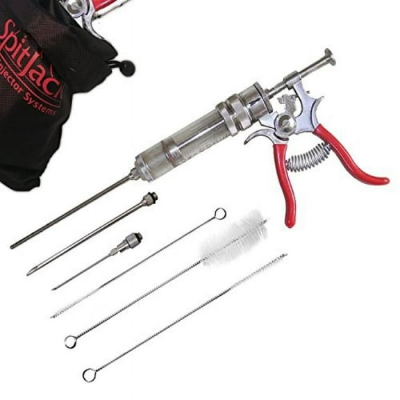 SpitJack Magnum Turkey Injection Kit with 4 Metal Marinade Needles, 50ml