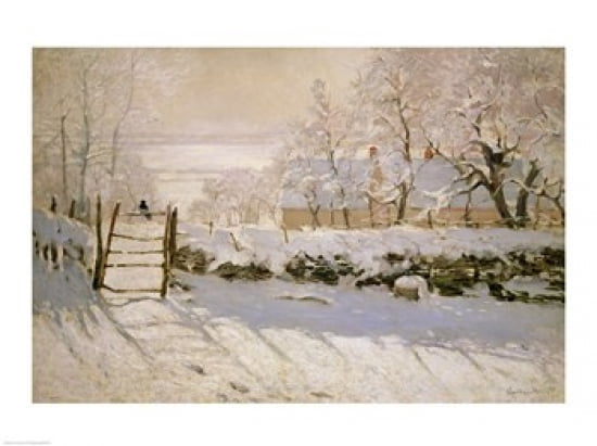 The Magpie 1869 Canvas Art - Claude Monet (24 x 18)