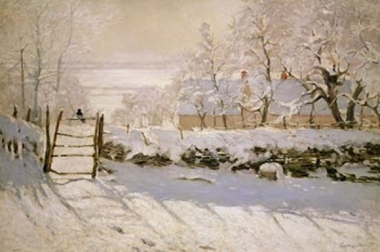 The Magpie 1869 Canvas Art - Claude Monet (36 x 24)