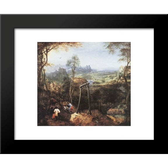 The Magpie on the Gallows 20x24 Framed Art Print by Pieter Bruegel the Elder