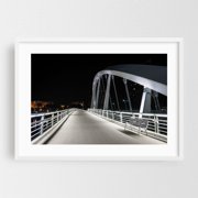 The Main Street Bridge 02 - Columbus Ohio Photography White Framed Wall Art Print 20 x 30 inches