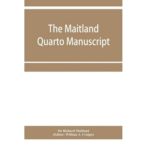The Maitland quarto manuscript, (Paperback)