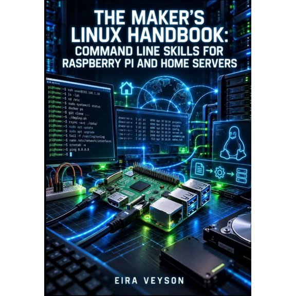 The Maker's Linux Handbook: COMMAND LINE SKILLS FOR RASPBERRY PI AND HOME SERVERS: File Management, Networking, Bash Scr, (Paperback)