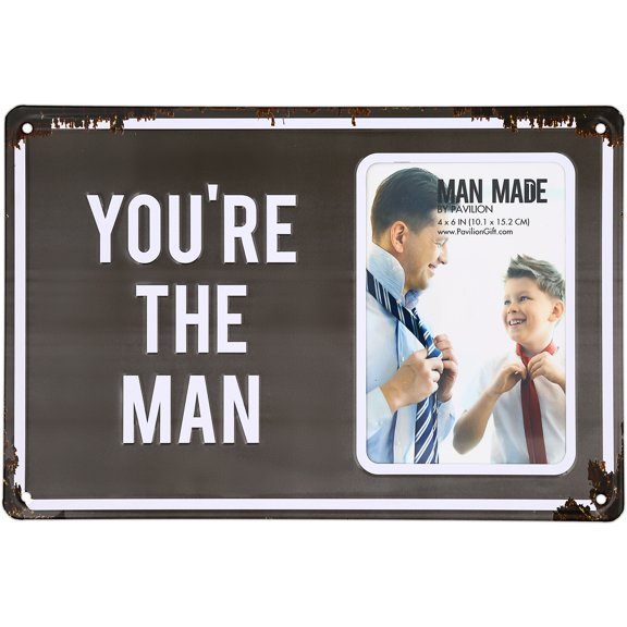 The Man 11.75 x 8 Tin Frame (Holds 4 x 6 Photo)
