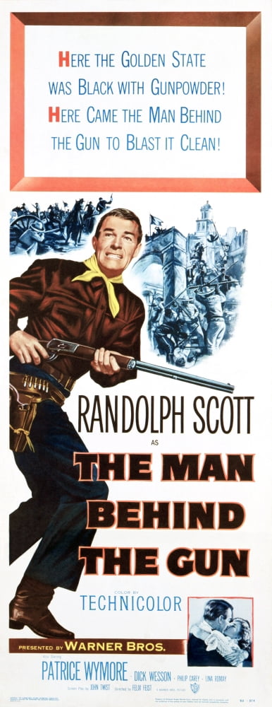 The Man Behind The Gun Canvas Art - (24 x 36)