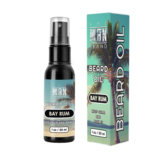 The Man Brands Beard Oil for Moisturizing and Grooming Beard Hair  (Bay Rum - 1 oz)